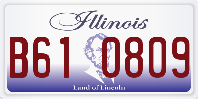 IL license plate B610809