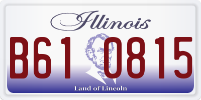 IL license plate B610815