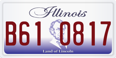 IL license plate B610817