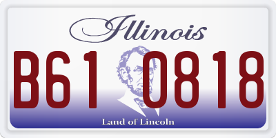 IL license plate B610818