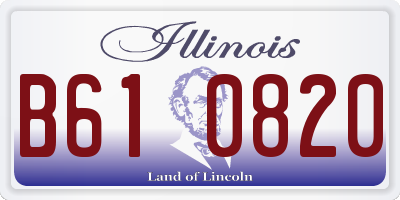 IL license plate B610820