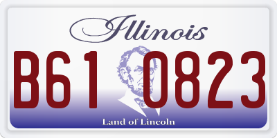 IL license plate B610823
