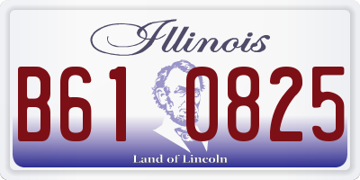 IL license plate B610825