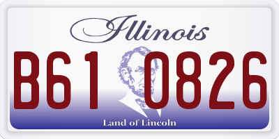 IL license plate B610826