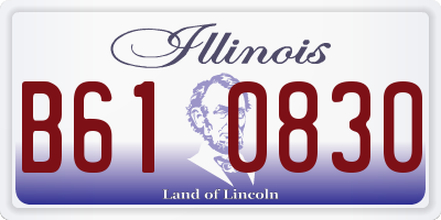 IL license plate B610830