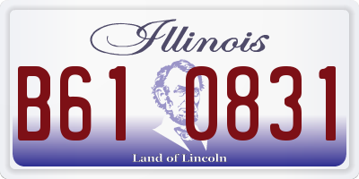 IL license plate B610831
