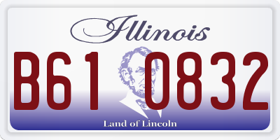 IL license plate B610832