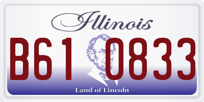 IL license plate B610833