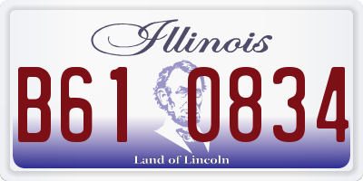 IL license plate B610834