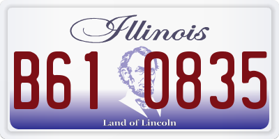 IL license plate B610835