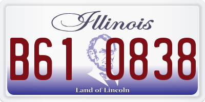 IL license plate B610838