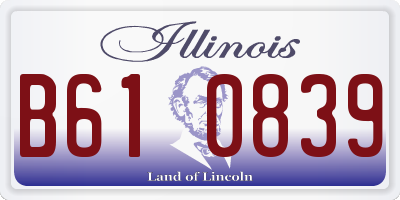IL license plate B610839