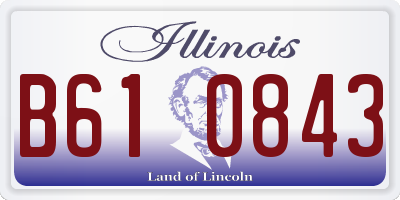 IL license plate B610843