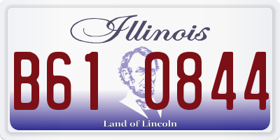 IL license plate B610844