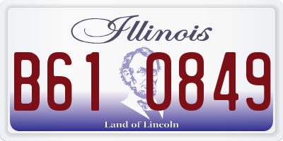 IL license plate B610849