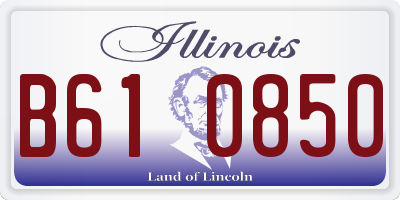 IL license plate B610850