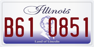 IL license plate B610851