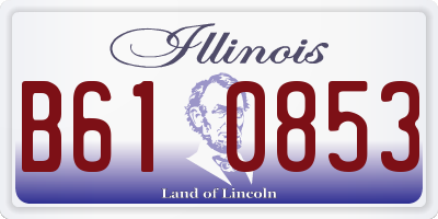 IL license plate B610853