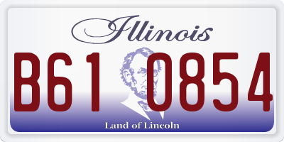 IL license plate B610854