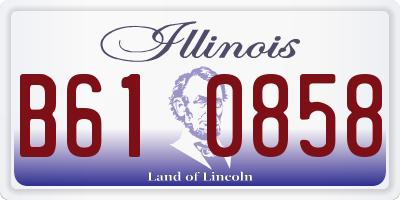 IL license plate B610858
