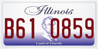 IL license plate B610859
