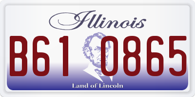 IL license plate B610865