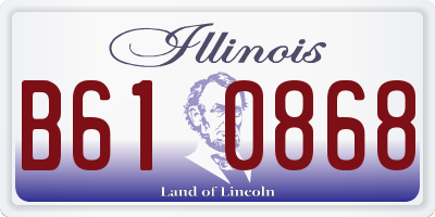 IL license plate B610868