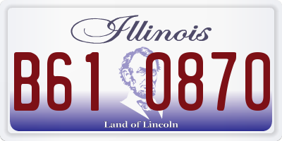 IL license plate B610870