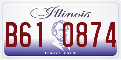 IL license plate B610874