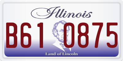 IL license plate B610875