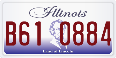 IL license plate B610884