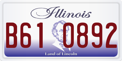 IL license plate B610892