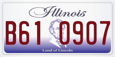 IL license plate B610907