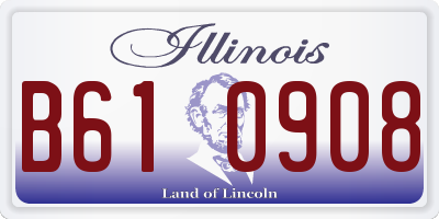 IL license plate B610908