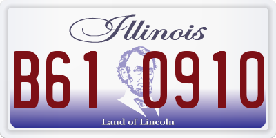 IL license plate B610910
