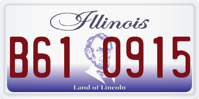IL license plate B610915