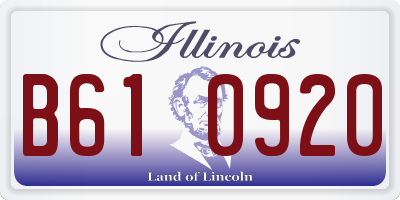 IL license plate B610920