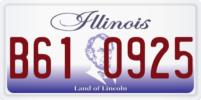 IL license plate B610925