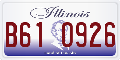 IL license plate B610926