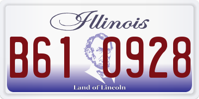 IL license plate B610928