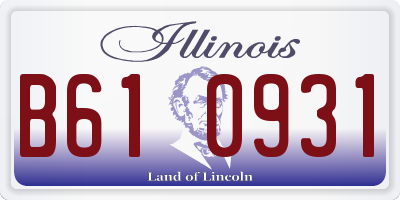 IL license plate B610931