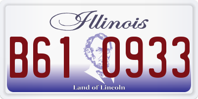IL license plate B610933