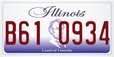 IL license plate B610934