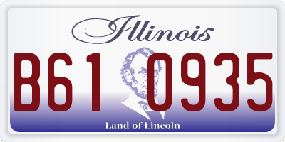 IL license plate B610935