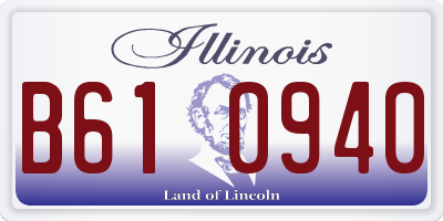 IL license plate B610940