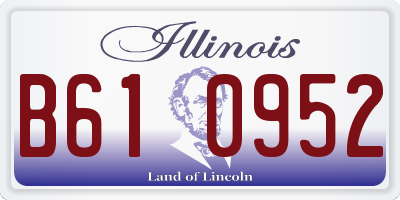 IL license plate B610952