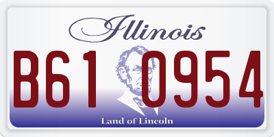 IL license plate B610954
