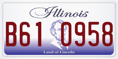 IL license plate B610958