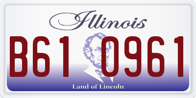 IL license plate B610961
