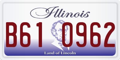 IL license plate B610962